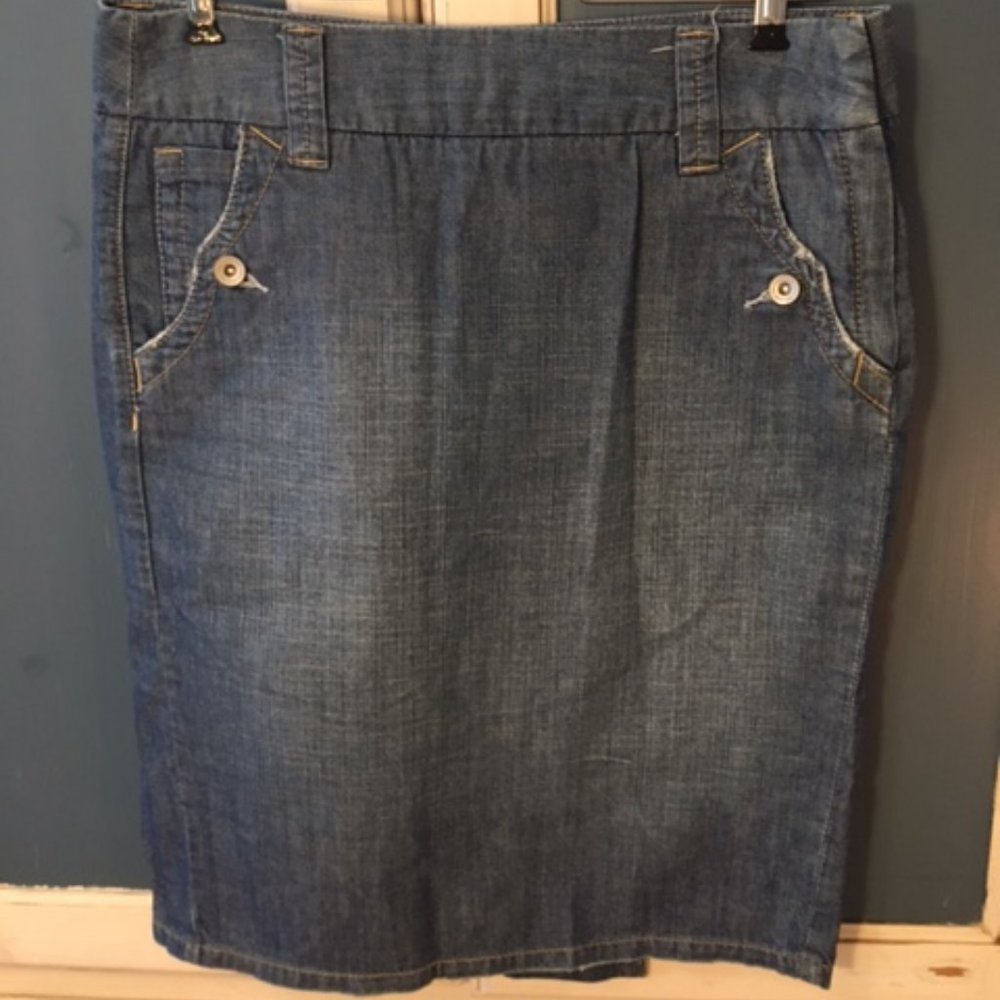 Denim Pencil Skirt